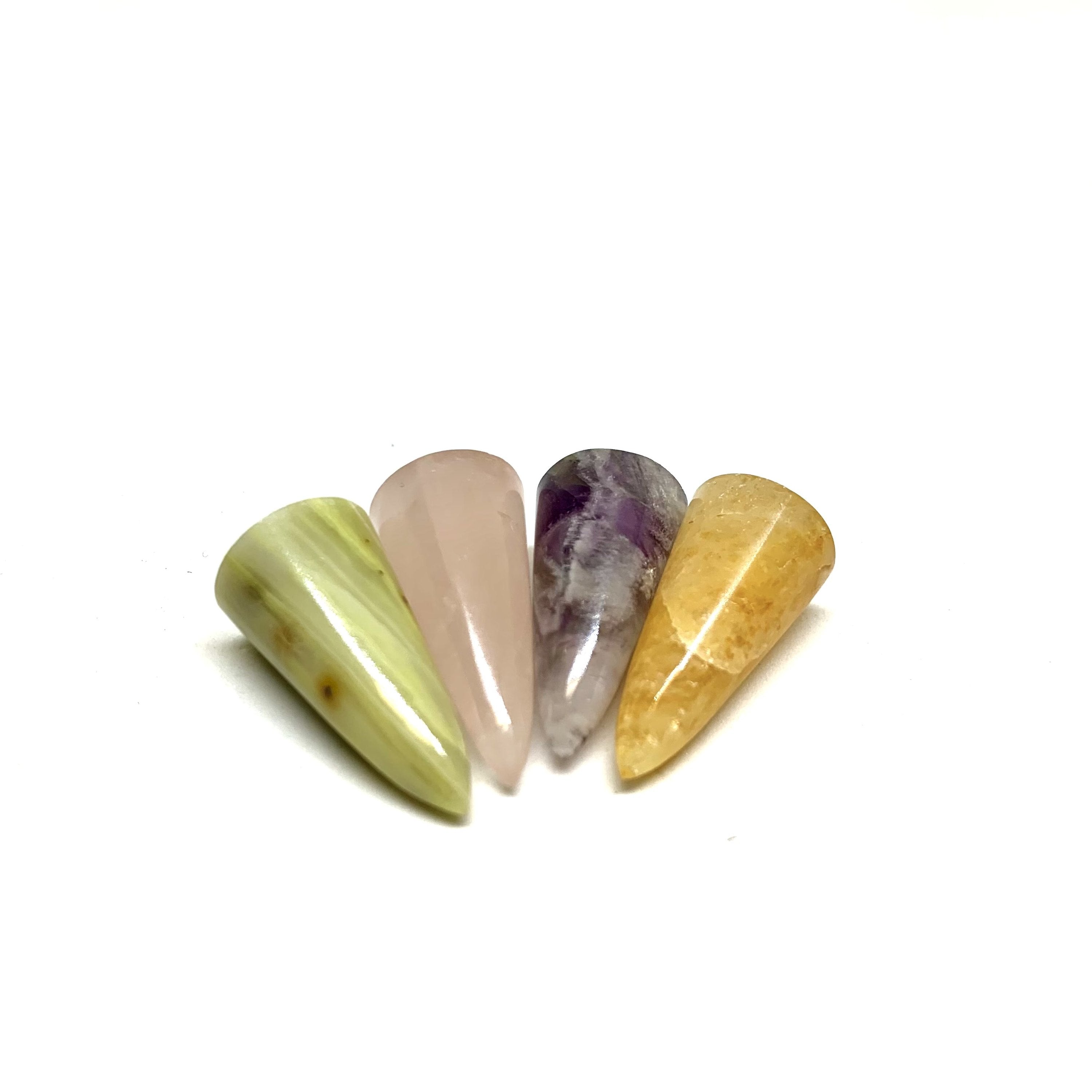 Natural Gemstone Pendulum Set of 4